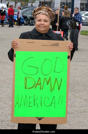Protester on 5th anniversary of Iraq war